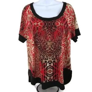 Susan Lawrence Women's Blouse Short Sleeve Size Large